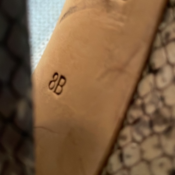 BCBGMaxazria Dahlia Pumps Chunky Heel Snakeskin Leather EUR Size 38 /US Size 8B - Picture 6 of 7